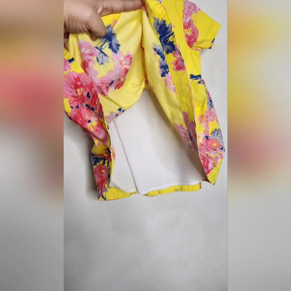 Joules Yellow Pink  Floral Dress Size 2Y - Picture 6 of 7